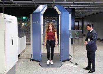 The R&S QPS Walk2000 is the world’s first walk-through scanner being used to check passengers at an airport.