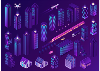 A graphic of a digital city (Source: It was in the original article but I found it here)