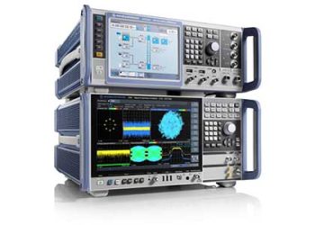 R&S SMW200A vector signal generator and R&S FSW signal and spectrum analyzer.